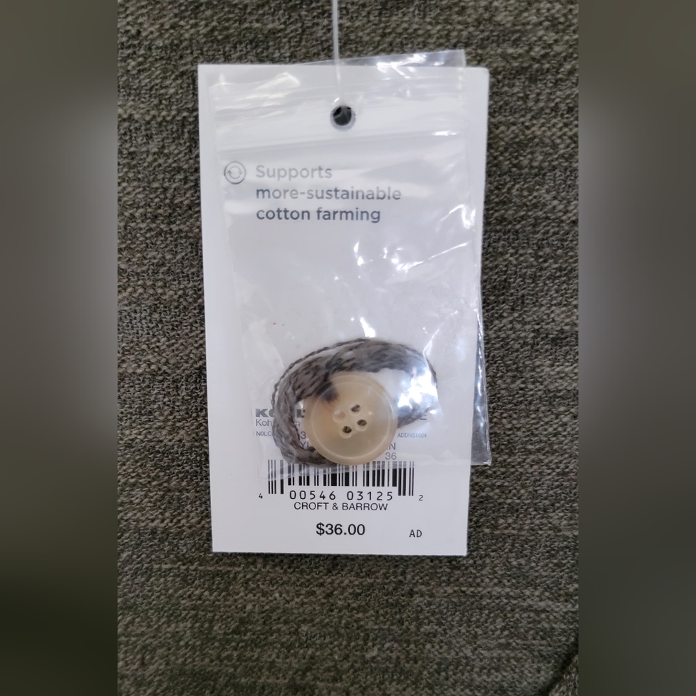 NWT Croft & Barrow Short Sleeve Cardigan Size L - Picture 5 of 5